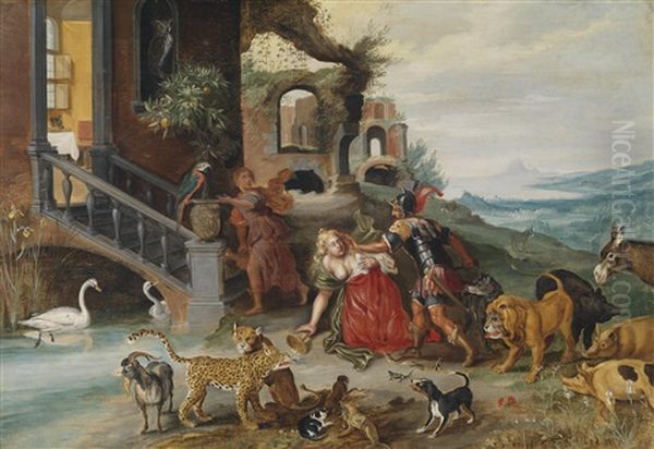 Szene Aus Der Geschichte Der Tugendhaften Romerin Lucrezia (after Livius) by Jan Peeter Brueghel