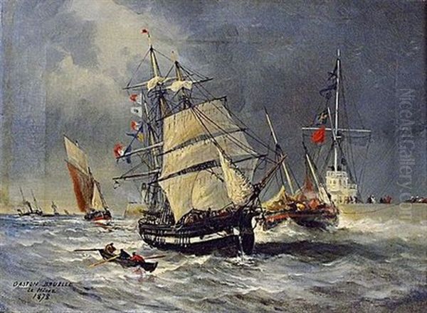 Le Havre Oil Painting by Gatson Bruelle