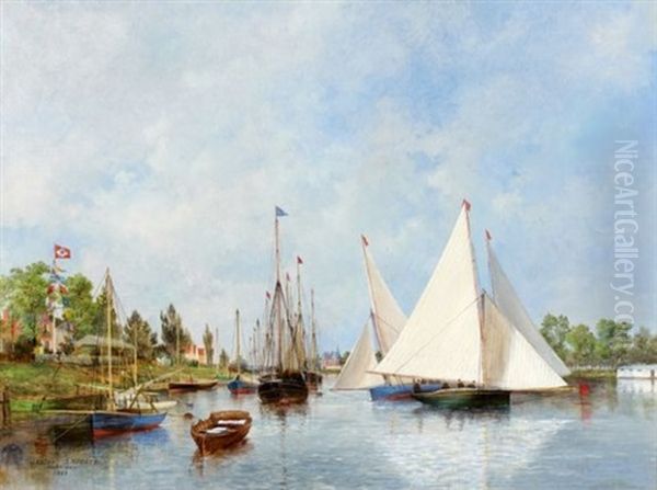 Argenteuil Oil Painting by Gatson Bruelle