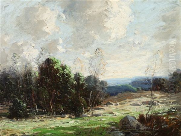 In The Valley Oil Painting by George Matthew Bruestle