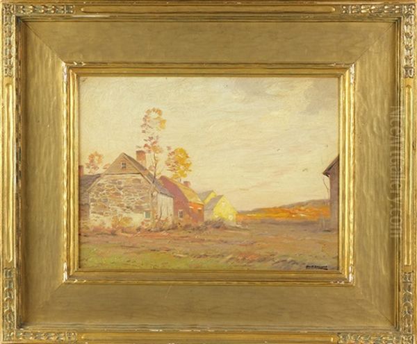 Autumn Landscape Oil Painting by George Matthew Bruestle