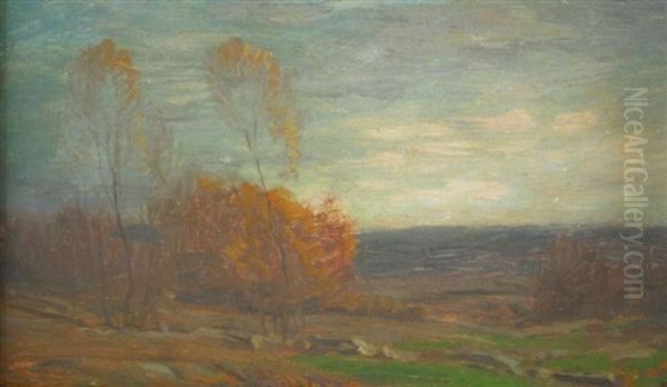 Evening, New England Oil Painting by George Matthew Bruestle