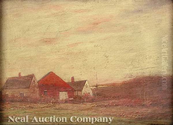 Farmhouse Oil Painting by George Matthew Bruestle