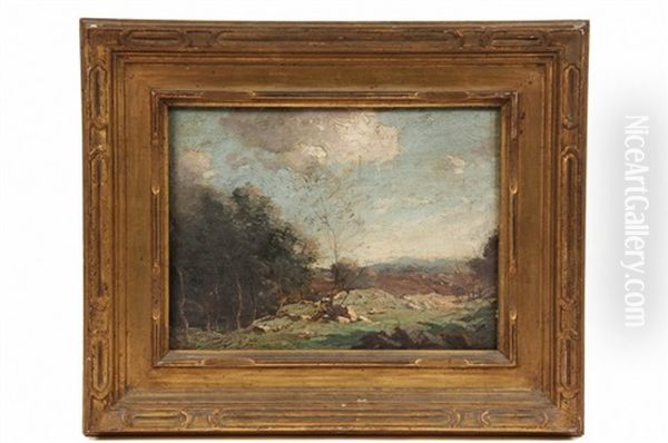 Summer Landscape Oil Painting by George Matthew Bruestle