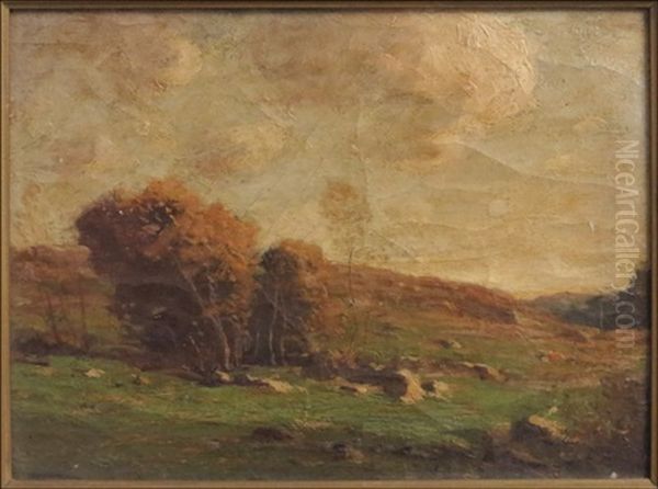 Autumn Hillsides Oil Painting by George Matthew Bruestle