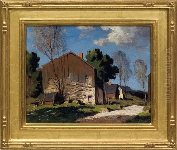 The Old Barn Oil Painting by George Matthew Bruestle