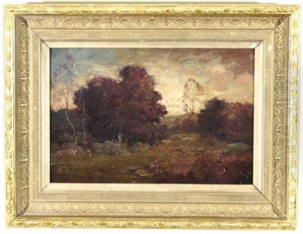 New England Autumn Oil Painting by George Matthew Bruestle