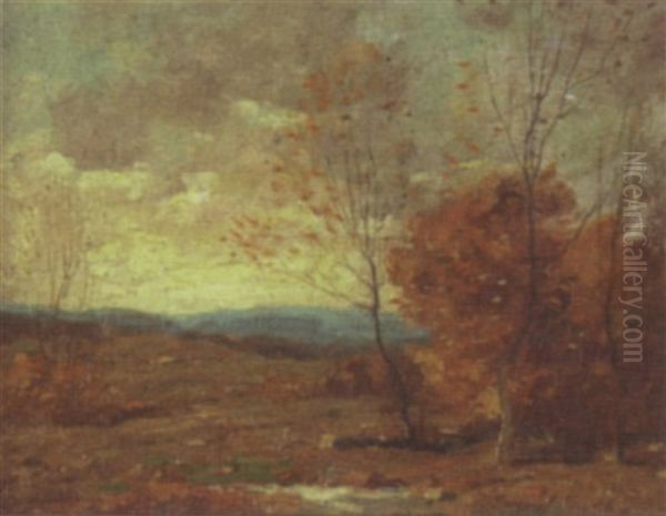 Autumn In Lyme Oil Painting by George Matthew Bruestle