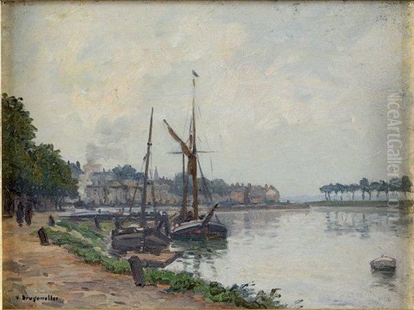 Le Port Oil Painting by Victor Brugairolles