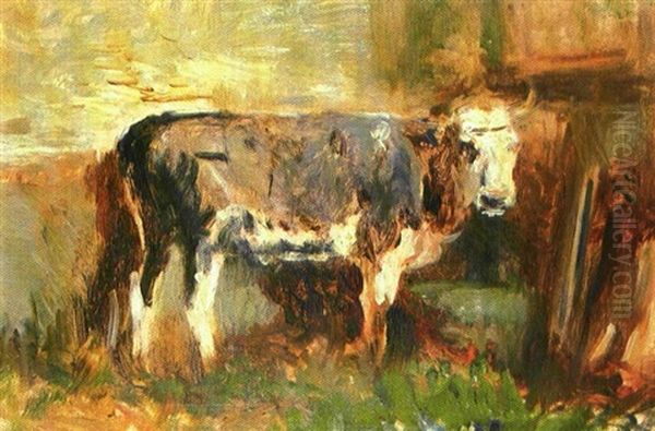 Young Bull Oil Painting by Guillaume Anne Van Der Brugghen