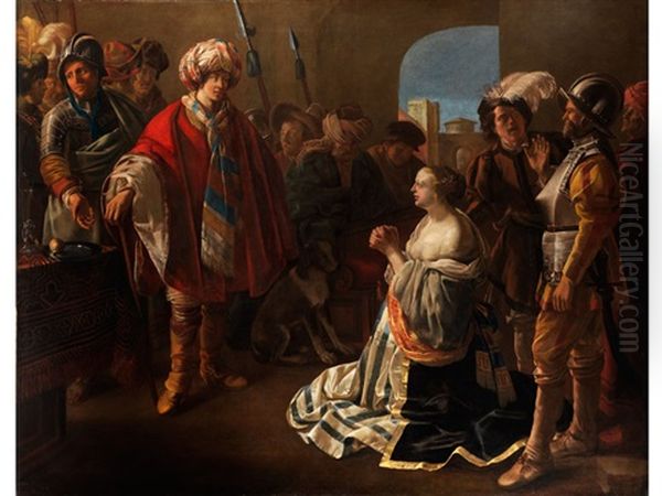 Szene Des Alten Testaments, Moglicherweise Aus Der Josefslegende Oil Painting by Hendrick Ter Brugghen