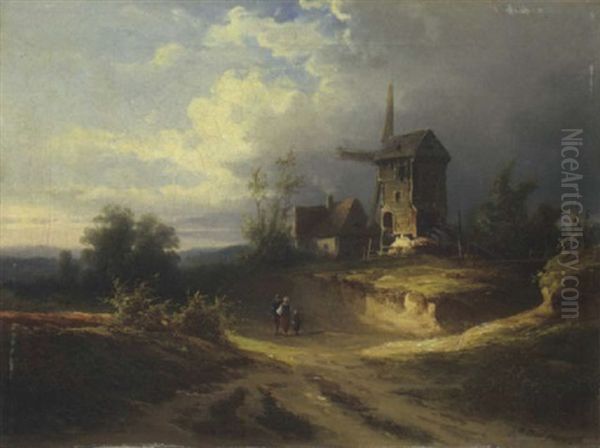 Von Der Elbe Oil Painting by Coelestin Bruegner