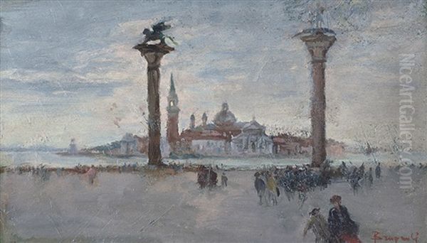 Venezia Oil Painting by Emmanuele Brugnoli