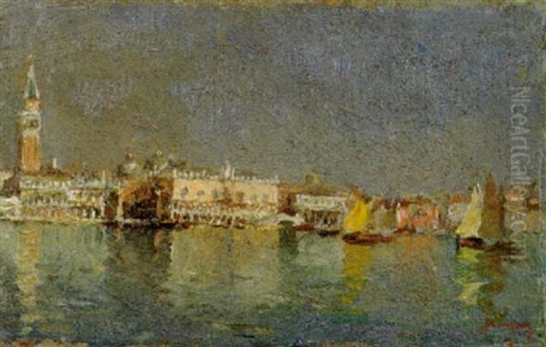 Venezia Alla Salute Oil Painting by Emmanuele Brugnoli