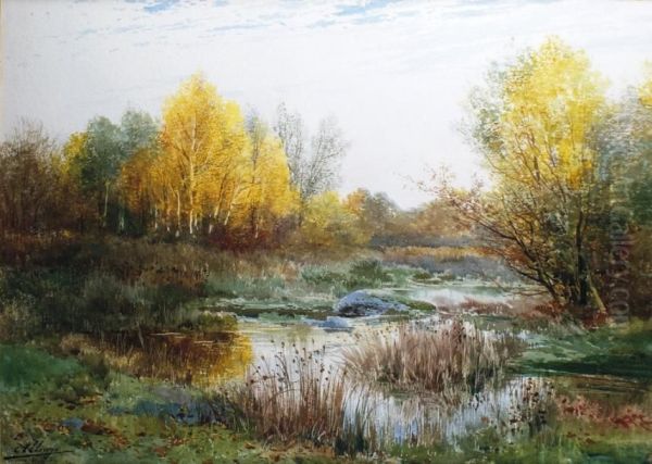 Petite Riviere A L'automne Oil Painting by Auguste Allonge