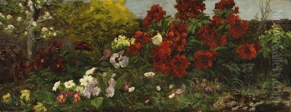 Le Jardin Oil Painting by Auguste Allonge