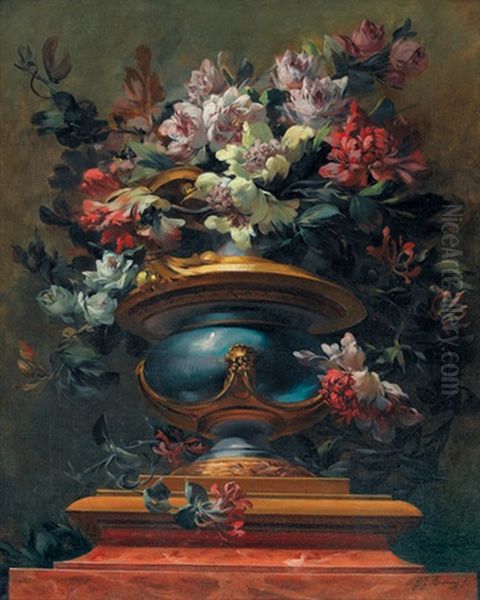 Stillleben Mit Blumen In Prunkvase Oil Painting by Eva Bruining