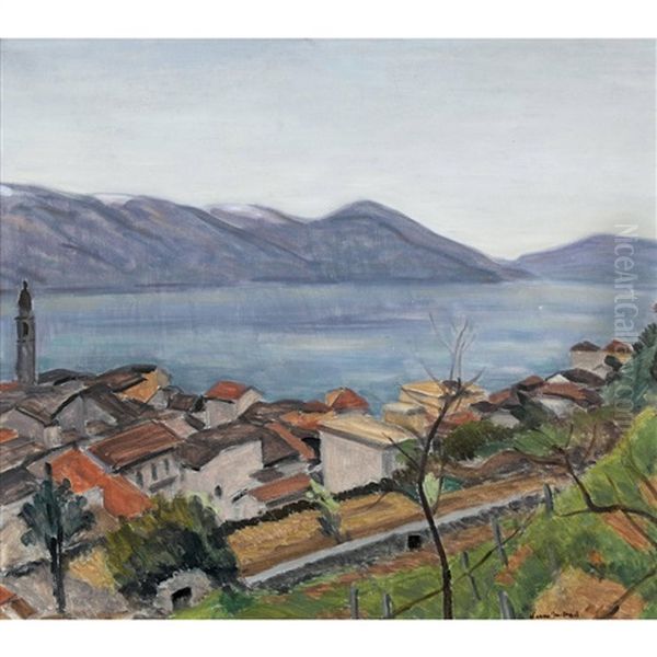 Ascona Am Lago Maggiore Oil Painting by Ernest Hiram Bruelhart