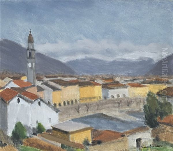 Ascona Oil Painting by Ernest Hiram Bruelhart