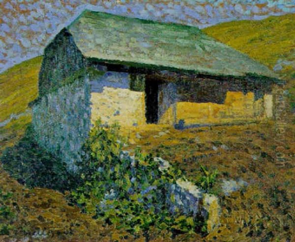 Ferme Au Soleil Oil Painting by Ernest Hiram Bruelhart