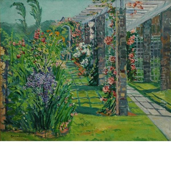 The Flower Trellis Oil Painting by Louise Upton Brumback