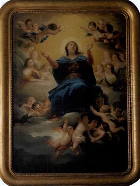 Ascension Of The Virgin Oil Painting by Constantino Brumidi