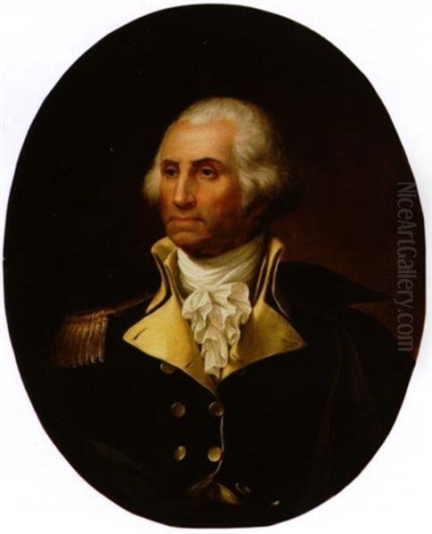 Portrait Of George Washington Oil Painting by Constantino Brumidi