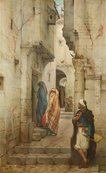 The Passage Through Constantine Oil Painting by Charles Guillaume Brun