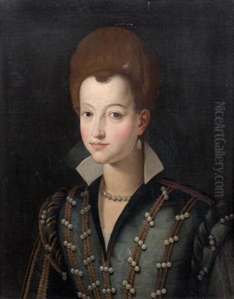 Portrait Presume De La Comtesse De Norli Oil Painting by Alessandro Allori