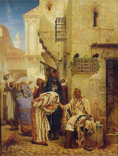 La Marabout, Constantine (algerie) Oil Painting by Charles Guillaume Brun