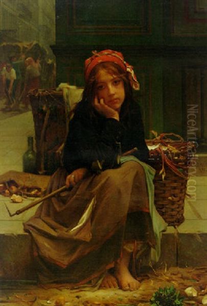 The Young Rag-gather by Charles Guillaume Brun