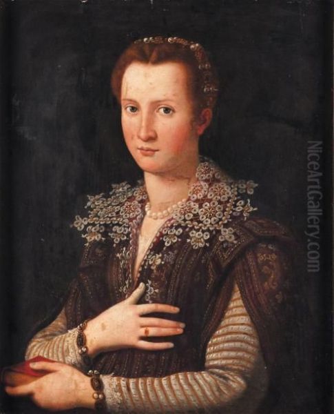 Portrait De Femme Oil Painting by Alessandro Allori