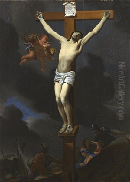 Christ En Croix Oil Painting by Charles Le Brun