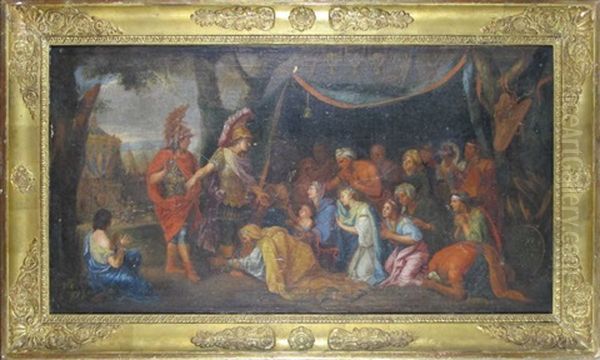 Alexandre Et La Famille De Darius Oil Painting by Charles Le Brun