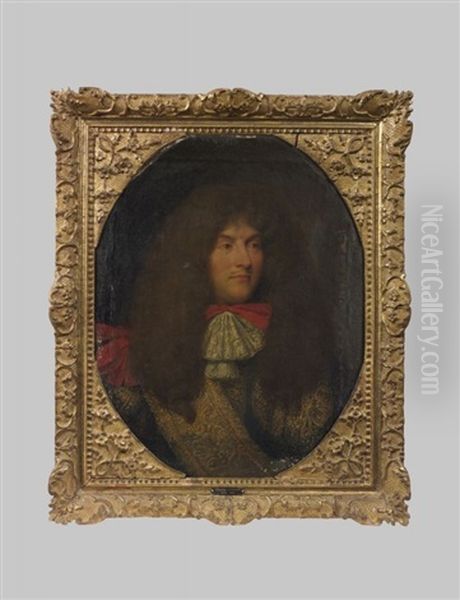 Portrait De Louis Xiv Oil Painting by Charles Le Brun