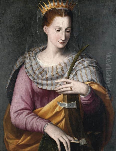 Santa Caterina Oil Painting by Alessandro Allori