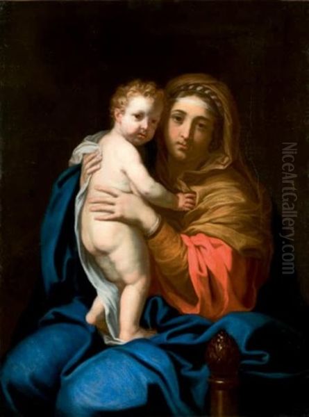 La Vierge A L'enfant Oil Painting by Charles Le Brun