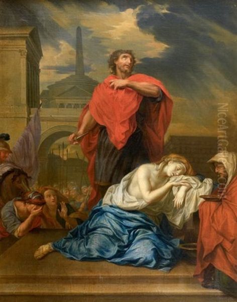 Le Sacrifice De Jephte Oil Painting by Charles Le Brun