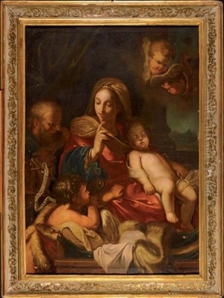 La Sainte Famille Oil Painting by Charles Le Brun