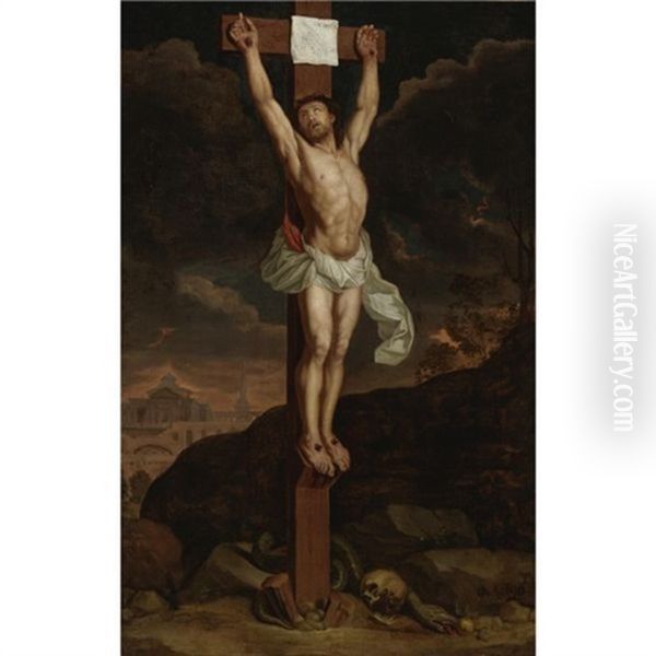 The Crucifixion Oil Painting by Charles Le Brun