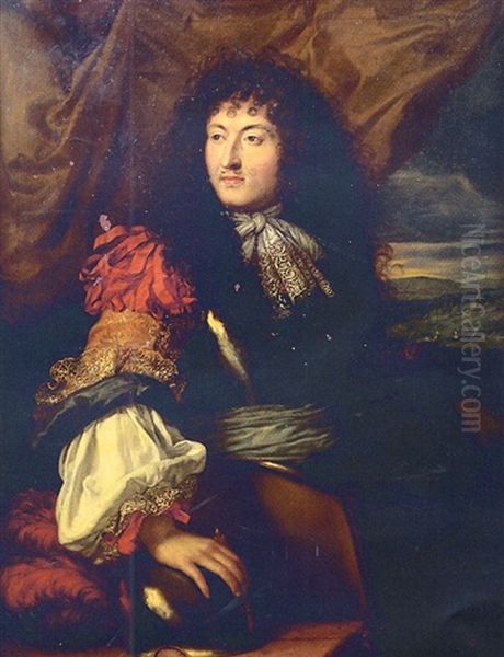 Portrait De Louis Xiv Oil Painting by Charles Le Brun