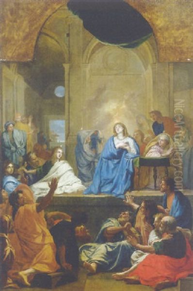 The Pentecost Oil Painting by Charles Le Brun