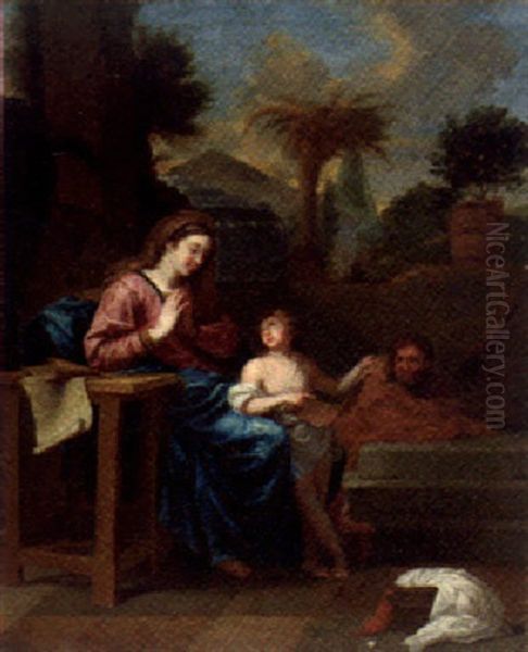 The Infancy Of Christ Oil Painting by Charles Le Brun