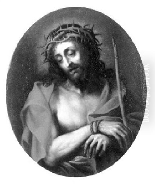 Le Christ Au Roseau Oil Painting by Charles Le Brun