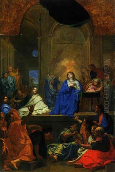 Das Pfingstwunder Oil Painting by Charles Le Brun