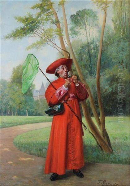 Cardinal Oil Painting by Francois Brunery