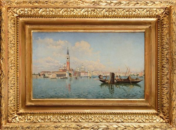 Vue De Venise Oil Painting by Francois Brunery