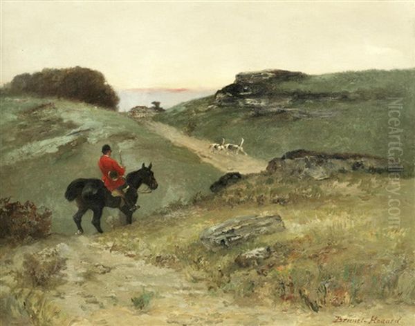 The Huntsman Returning Home Oil Painting by Pierre Auguste Brunet-Houard