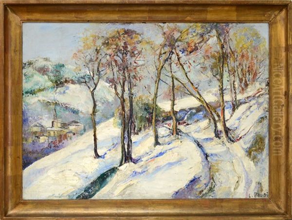 Winter Landscape Oil Painting by Lev Bruni