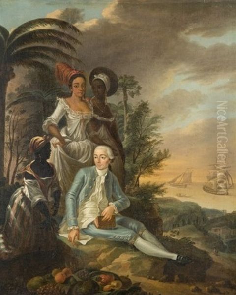 Portrait D'armand Gatereau, Directeur Du Journal Francais A Saint Domingue Oil Painting by Agostino Brunias